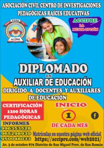 DIPLOMADO EN AUXILIAR DE EDUCACIÓN