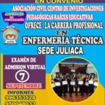 ADMISIÓN PARA LA CARRERA PROFESIONAL DE ENFERMERÍA